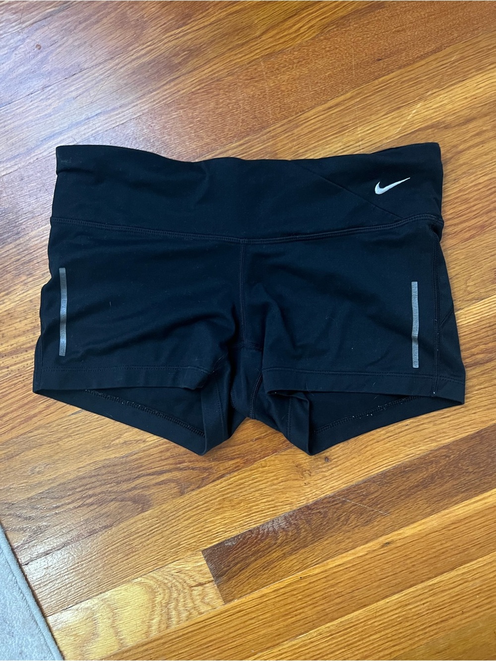 Nike Black Women's Athletic Bike Shorts with Reflective Details